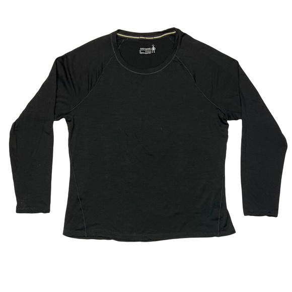 Smartwool Tops - Smartwool Merino Wool Base Layer Top XL Black Long Sleeve EUC